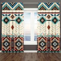 2pcs Black Floral Curtains Bohemian Mandala Flowers Window Curtain Drapes Treatment For Bedroom Living Room Home Decor 50W160H(CM)x2Panel&Hook white