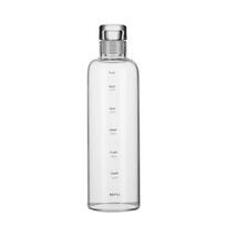500 ml Skaidrus Plastikinis Vandens Butelis Su Laiko Žymekliu Kūrybingas Didelės Talpos Neišsiliejantis Puodelis Pienui Gėrimams Vaikas Mokykla Sporto Salė Sportas 500ml balta