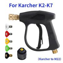 Pressure Washer Water Gun for Car Cleaning Hose Connector For Karcher Nilfisk Parkside Bocsh Quick connector nozzles black