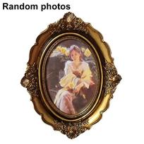 1vnt Atsitiktinis fotopopierius Namų dekoras Elipsės sienelės pakabinamas europietiško stiliaus darbalaukio papuošalai Išdėstykite stalo dervos nuotraukų rėmelį 20.3X24.9CM