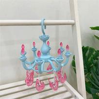 Folding Drying Rack Multi-Functional Underwear Socks Clip Plastic Rack Clothes Hanger Dryer Towels Cloth Drying Rack gray