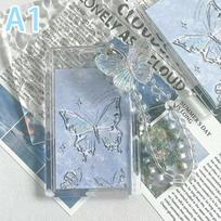Drugelio Akrilo Kortelių Laikiklis Nuotraukų Kortelės Laikiklis Kredito ID Banko Kortelės Apsauginis Dėklas Raktų Pakabukas as the picture gray