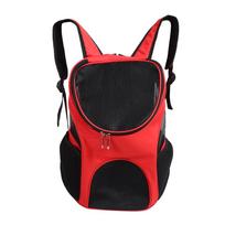Outdoor Cat Dog Pet Backpack Travel Carrier Ventilated Mesh Double Shoulder Bag(Red) balta