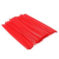 72 pcs Universal Motocross Wheel Rim Spoke Cover Off Road Motorcycle Skins Wraps Kit Red