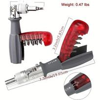 1 set Ratchet Screwdriver Set With Magnetic Bits, 10-In-1 Screwdriver, Multi-functional Screwdriver, Repair Tool for DIY Enthusiasts Home Maintenance 1 pc raudona