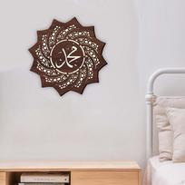 Eid Decor Night Light Hanging Ornament Elegant Sturdy Wooden DIY Porch Sign for A
