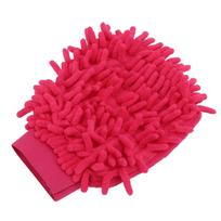 Car Wash Mitt Scratch Free Double Sided Chenille Pink Soft Washing Glove for Vehicle Cleaning