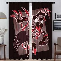 H-Helluva BoSS Elegant Room Curtains for Living Room Partition Window Curtain Tulle for Bedroom Halloween Decoration Shades Home W50xH70cmx2pcs-CL