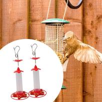 Hummingbird Feeder Bird Food Dispenser with Hook Reliable Sturdy Feeding Station Automatic beige