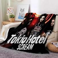 Tokio Hotel band Retro printed blanket warm blanket flannel soft and comfortable blanket home travel bedding birthday gift 30x40in