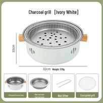 Apvalus lauko anglies kepsninė ir ugnies puodas BBQ ir maisto gaminimui charcoal grill