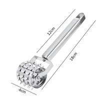1Pcs Stainless Steel Meat Tenderizer Chopper Roller  Hammer For Steak Knock-Sided  Pork Pounders Cooking Kitchen Tools white