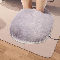 Electric Foot Warmer Quick Heating Pad for Feet Lightweight Soft Warmers Heated gray