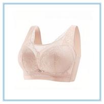 Seamless Bra for Women Without Steel Rims Thin and Beautiful Back Bra Lace Gathered and Gathered Accessory Bra 36/80B rožinė