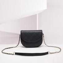 Caviar Seeking Stability Cowhide Single Oblique Span Bag Leather Saddle Bag Rhombus Embroidered Women'S Mini Bag white