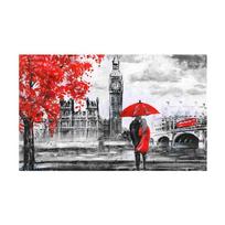 Diamond Painting Walking In The Rain Home Office Wall Decorative Crystal Cross-stitch Diamond Embroidery red