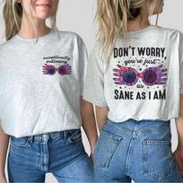 Just As Sane As I Am T-shirt HP Tshirt Vintage Luna Shirt Streetwear Wizard Shirts Family Vacation Top Short Sleeves Tops XL white