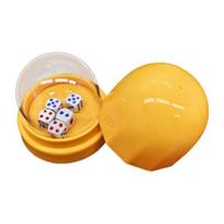 1 Set Dice Cup with Clear Cover Base 5 Dot Dice Manual Shaker Cup raudona