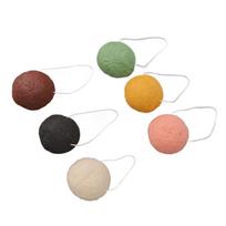 6pcs Konjac Sponges Home Travel Portable Soft Facial Cleansing Exfoliating Sponge Set for Skin Care beige