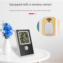Digital Temperature Sensor Humidity Meter LCD Display Indoor Outdoor Convenient Thermometer Hygrometer Gauge Instrument CHINA gray