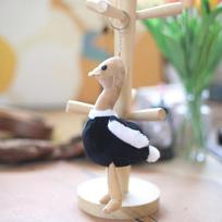 Mielas Mielas Mažas Stručio Pakabukas Pliušinis Žaislas Lėlė Mažas Stručio Rankinės Pakabinamas Raktų Pakabukas Lėlė 15cm beige
