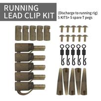 30PCS Carp Fishing Accessories Running Lead Clip Kit Lead Clips Tail Rubbers Plugs T Pegs QC Swivel For Carp Fishing Rig
