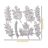 8 vnt. Lapų Dekoravimo Rėmelis Metalinis Sidabrinis Trafaretas Reljefinis Pjovimo Šablonas Skirtas PASIDARYK PATS Scrapbooking Popieriaus Albumui Kortelių Gamybai sidabras