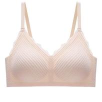 Wheat Ear Lace Seamless No-Rim Bra - Women's Comfortable, Thin, Fresh Expansion Design M (up to 100 lbs)