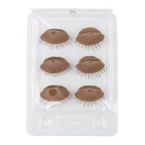 3 Pairs Mannequin Head Eyelids with Eyelashes for Eyelash Extension Grafting Training Practice ruda