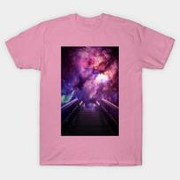 T Shirt Women Into The Bridge Harajuku Print Kawaii Tshirt Summer Short Sleeve Female T-Shirt Top Tee S rožinė