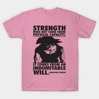 T Shirt Women Strength Goku Harajuku Print Kawaii Tshirt Summer Short Sleeve Female T-Shirt Top Tee S rožinė