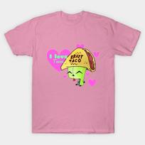 T Shirt Women Gir Loves Tacos Harajuku Print Kawaii Tshirt Summer Short Sleeve Female T-Shirt Top Tee S rožinė