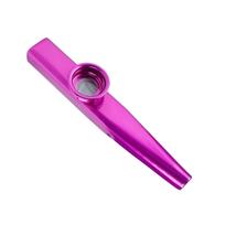 Metal Kazoo Aluminum Lightweight Portable Kazoo Guitar Partner Flute Musical Instrument Gift Purple violetinė