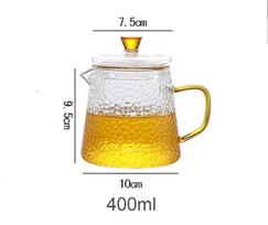 Karščiui atsparus stiklinis arbatinukas Stiklinis borosilikatinis arbatos puodelis Virdulys Pu Erh Infuser Arbatinukas arbatai puodelyje Gaiwan Set Puodeliai Puodai Arbatinukai gray