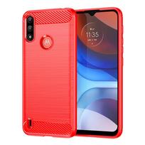 For Motorola Moto E7i Power Case Moto E7 E7i Power Cover 6.51 inch Shockproof Soft Silicone Protective Bumper For Moto E7 Power For Moto E7i Power raudona