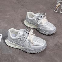 Casual Sneakers for Women Running Shoes Slip On Walking Shoes Non Slip Comfortable Women's Lace-Up Tennis Shoes Breathable Lightweight Work Sneaker 35 gray