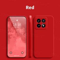 Liquid Silicone Case For Xiaomi 14T Pro Cover Xiaomi 14T Pro Fundas Coque Camera Protector Soft TPU Back Phone Bumper Xiaomi 14T For Xiaomi 14T Pro raudona