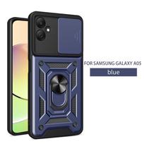 For Samsung Galaxy A05 2023 Case Magnetic Car Holder Ring Phone Case For Samsung A05 A 05 SM-A055M Slide Camera Armor Back Cover For Galaxy A05 black