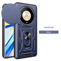 For Honor X9b Case Magnetic Holder Ring Phone Case For Honor X9b X9B Honor X9b Slide Camera Protect Shockproof Armor Back Cover For Honor X9b black