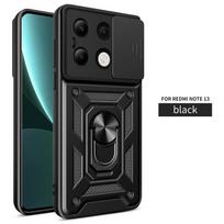 For Xiaomi Redmi Note 13 4G Case Slide Lens Protect Shockproof Armor Cases For Redmy Note 13 Note13 Magnetic Holder Ring Cover For Redmi Note 13 4G juoda