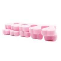10 Pairs Toe Straightener Skin-friendly Bunion Guard Protector Sponge Finger Straightener for Nail Salon Walking pink