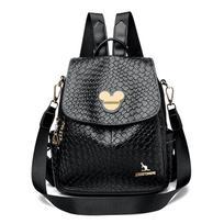 Light Luxury Texture Korean Backpack Trendy Casual Knitted Pattern Travel Backpack Handbag Shoulder Bag gray