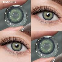 FUNSACHY 2Pcs Best Selling Contacts Colored Lenses Color Blue Green Grey Series Soft Lens Natural EyeBeauty Pupil Cosmetic Lens