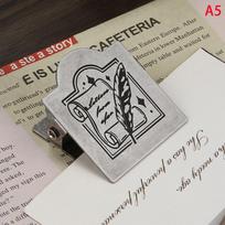 Retro Metal Binder Clips Foldback Notes Letter File Paper Clip Binding Securing Clips Scrapbook Clip Stationery Storage Clip gray