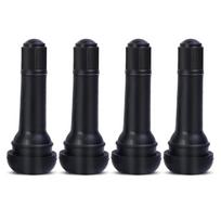 4/8pcs TR414 Vacuum Tire Nozzle Tyre Valves Black Rubber Snap-in Stems Dust Caps Wheels Tires Parts Wholesale Wear Parts