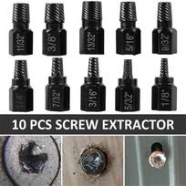 Damaged Bolt Stud Extractor Tool Broken Bolt Remover Metal Easy Out Drill Bits Broken Bolt Stud Remover Screw Extractor 10Pcs