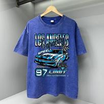 Los Angeles Blue Racing Champions Print Men T-Shirts Oversize Tshirt Breathable Loose Short Sleeve Tee Clothes S