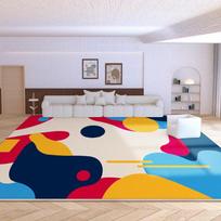 American-Style Dirt-Resistant Loop Velvet Carpet - Easy-Care Full-Cover Bedroom/Living Room Rug 80x120 cm
