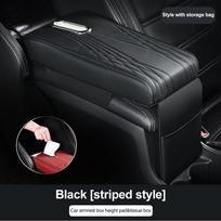 1PC Car Armrest Box Cushion Soft Sponge PU Leather Arm Rest Extender Pad Center Console Elbow Support Tissue Holder Auto  Pillow Interior Supplies juoda