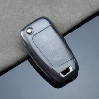 TPU Car Flip Key Case Cover Shell For Hyundai Elantra Solaris I30 I35 I40 IX35 Sonata Santa Fe Tucson Verna Celesta Accent Transparent Black